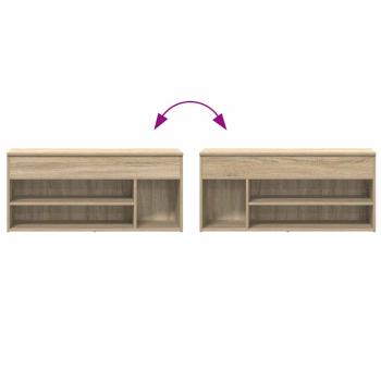 Schuhbank Sonoma-Eiche 102x30,5x45 cm Holzwerkstoff
