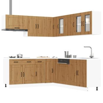 ARDEBO.de - 11-tlg. Küchenschrank-Set Kalmar Artisan-Eiche Holzwerkstoff