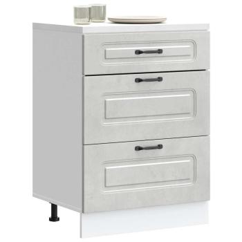 ARDEBO.de - Küchenunterschrank Kalmar Betongrau Holzwerkstoff