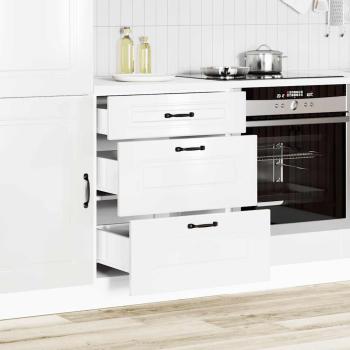 Küchenunterschrank Kalmar Hochglanz-Weiß Holzwerkstoff