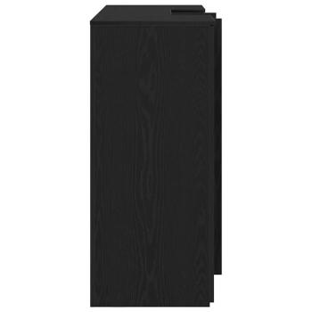 Empfangstheke Schwarz Eichen-Optik 155x50x103,5cm Holzwerkstoff