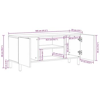 TV-Schrank Braun 105x33x46 cm Massivholz Mango