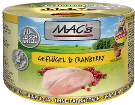 MACs Cat Geflügel & Cranberry 200g (Menge: 6 je Bestelleinheit)