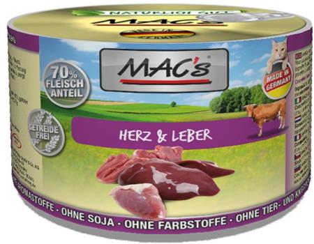 MACs Cat Herz & Leber 200g (Menge: 6 je Bestelleinheit)