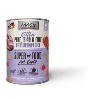 MACs Cat Kitten Pute, Rind & Ente 400g  (Menge: 6 je Bestelleinheit)