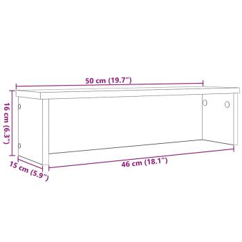 Küchenregal Stapelbar Weiß 50x15x16 cm Holzwerkstoff