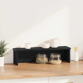 Küchenregal Stapelbar Schwarz 50x15x16 cm Holzwerkstoff