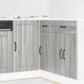 ARDEBO.de - Spülenunterschrank Lucca Grau Sonoma Holzwerkstoff