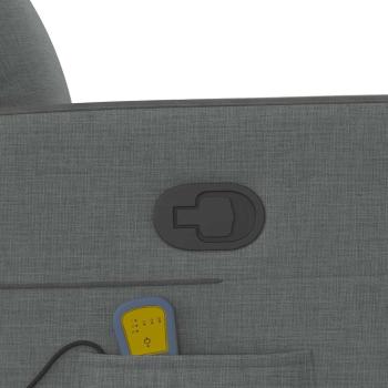 Massagesessel Dunkelgrau Stoff