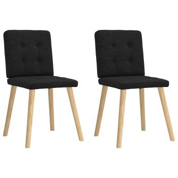 ARDEBO.de - Esszimmerstühle 2 Stk. Schwarz Stoff