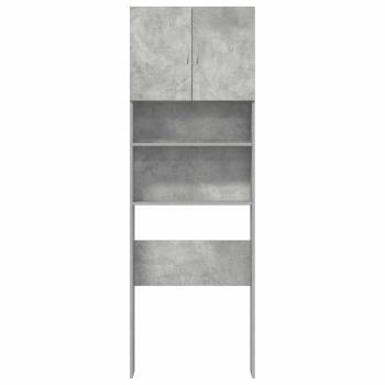 Waschmaschinenschrank Betongrau 64x24x190 cm Holzwerkstoff