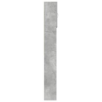 Waschmaschinenschrank Betongrau 64x24x190 cm Holzwerkstoff