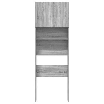 Waschmaschinenschrank Grau Sonoma 64x24x190 cm Holzwerkstoff