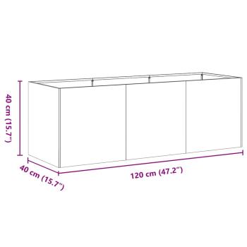 Pflanzkübel Anthrazit 120x40x40 cm Kaltgewalzter Stahl