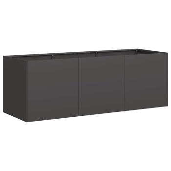 Pflanzkübel Schwarz 120x40x40 cm Kaltgewalzter Stahl