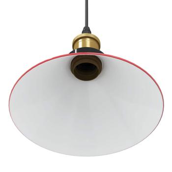 ARDEBO.de - Pendelleuchte Höhenverstellbar E27 Rot Glänzend Ø 22 cm Metall