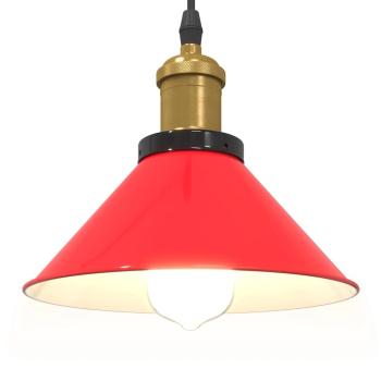 Pendelleuchte Höhenverstellbar E27 Rot Glänzend Ø 22 cm Metall