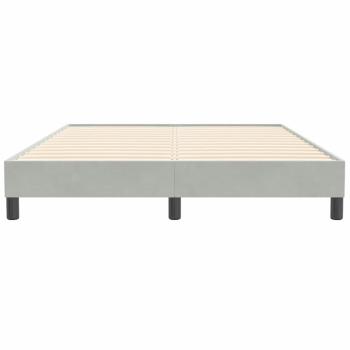 Bettgestell ohne Matratze Hellgrau 140x210 cm Samt