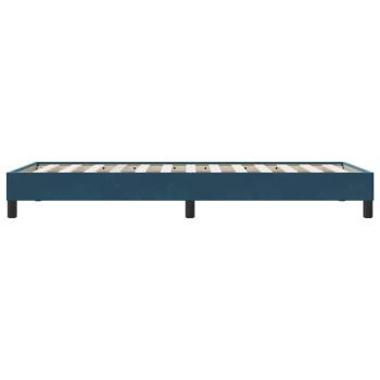Bettgestell ohne Matratze Dunkelblau 100x220 cm Samt