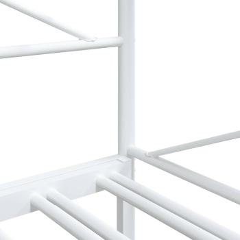 Tagesbett Ausziehbar ohne Matratze Weiß 100x200 cm Stahl