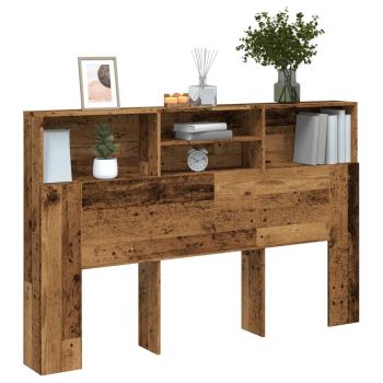 ARDEBO.de - Kopfteil mit Stauraum Altholz-Optik 160x19x103,5 cm