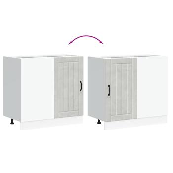 Spülenunterschrank Lucca Betongrau Holzwerkstoff