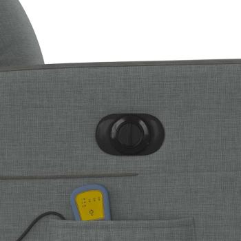 Massagesessel Elektrisch Dunkelgrau Stoff