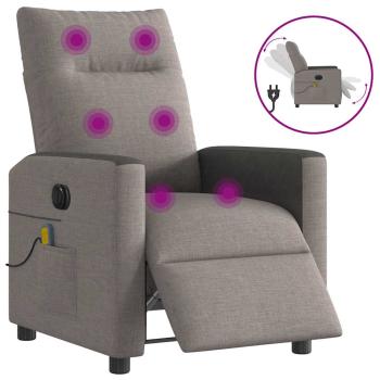 ARDEBO.de - Massagesessel Elektrisch Taupe Stoff