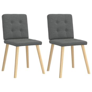 ARDEBO.de - Esszimmerstühle 2 Stk. Dunkelgrau Stoff