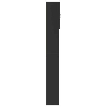 Waschmaschinenschrank Schwarz 64x24x190 cm Holzwerkstoff