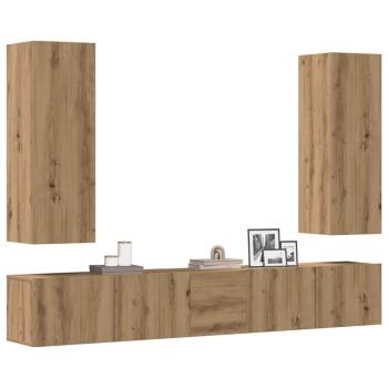 ARDEBO.de - TV-Wandschränke 5 Stk. Artisan-Eiche Holzwerkstoff