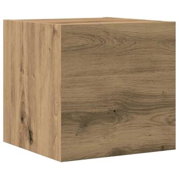 4-tlg. TV-Schrank-Set Wandmontage Artisan-Eiche Holzwerkstoff