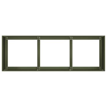 Pflanzk?bel Olivgr?n 120x40x40 cm Kaltgewalzter Stahl