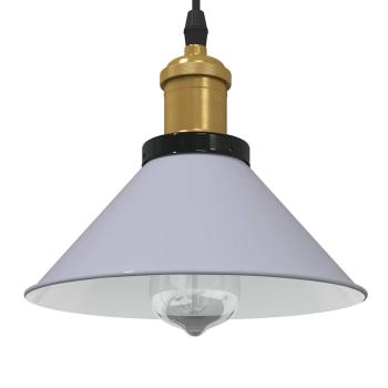 ARDEBO.de - Pendelleuchte Höhenverstellbar E27 Grau Glänzend Ø 22 cm Metall