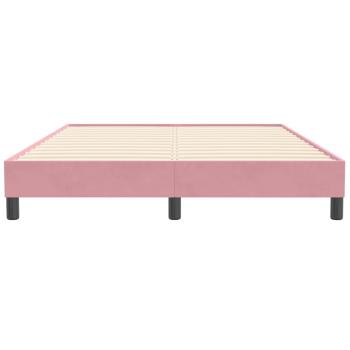 Bettgestell ohne Matratze Rosa 160x210 cm Samt