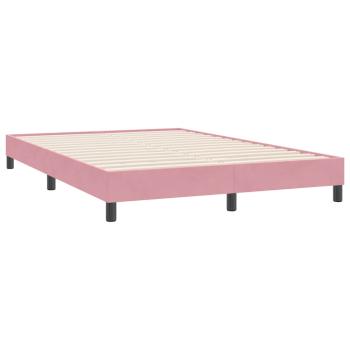 ARDEBO.de - Bettgestell ohne Matratze Rosa 140x220 cm Samt
