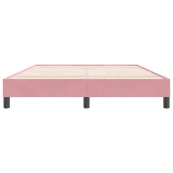 Bettgestell ohne Matratze Rosa 140x220 cm Samt
