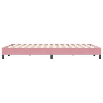 Bettgestell ohne Matratze Rosa 140x220 cm Samt