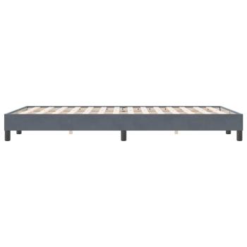 Bettgestell ohne Matratze Dunkelgrau 120x220 cm Samt