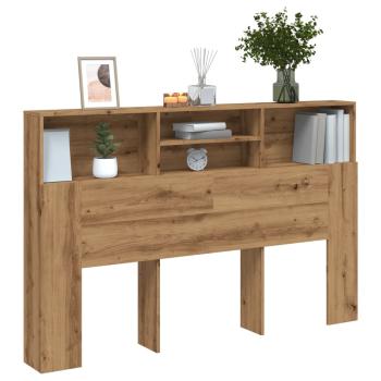 ARDEBO.de - Kopfteil mit Stauraum Artisan-Eiche 160x19x103,5 cm