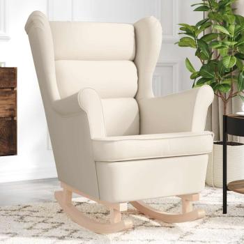ARDEBO.de - Schaukelsessel Creme 74x90x102 cm Stoff