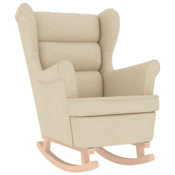 Schaukelsessel Creme 74x90x102 cm Stoff