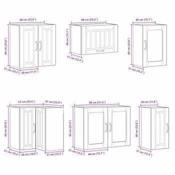 11-tlg. Küchenschrank-Set Lucca Weiß Holzwerkstoff