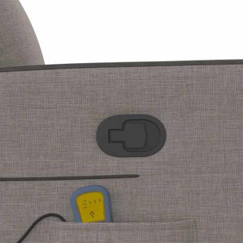 Massagesessel mit Aufstehhilfe Taupe Stoff