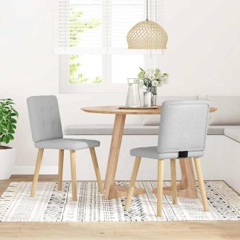 Esszimmerstühle 2 Stk. Wolkengrau Stoff