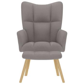 Relaxsessel mit Hocker Taupe Stoff