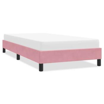 ARDEBO.de - Bettgestell ohne Matratze Rosa 80x220 cm Samt
