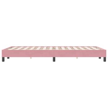 Bettgestell ohne Matratze Rosa 120x220 cm Samt