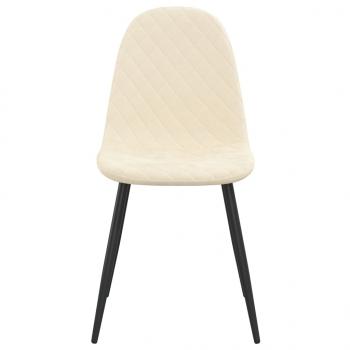Esszimmerstühle 6 Stk. Creme Samt