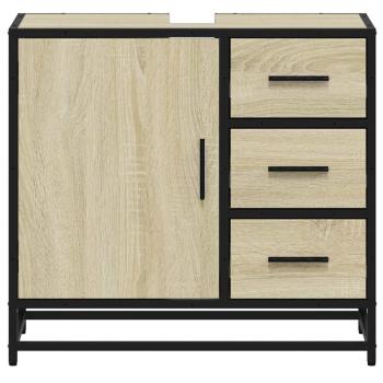 Badschrank Sonoma-Eiche 65x33x60 cm Holzwerkstoff